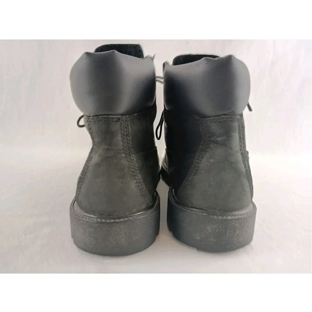 Timberland Waterproof Kids Boots 6 Inch Black Leather Size 5.5‎ Big Boy Shoes